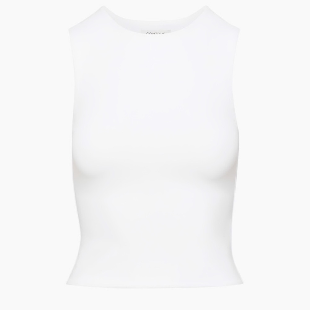 ARITZIA CONTOUR MUSCLE TANK WHITE MEDIUM